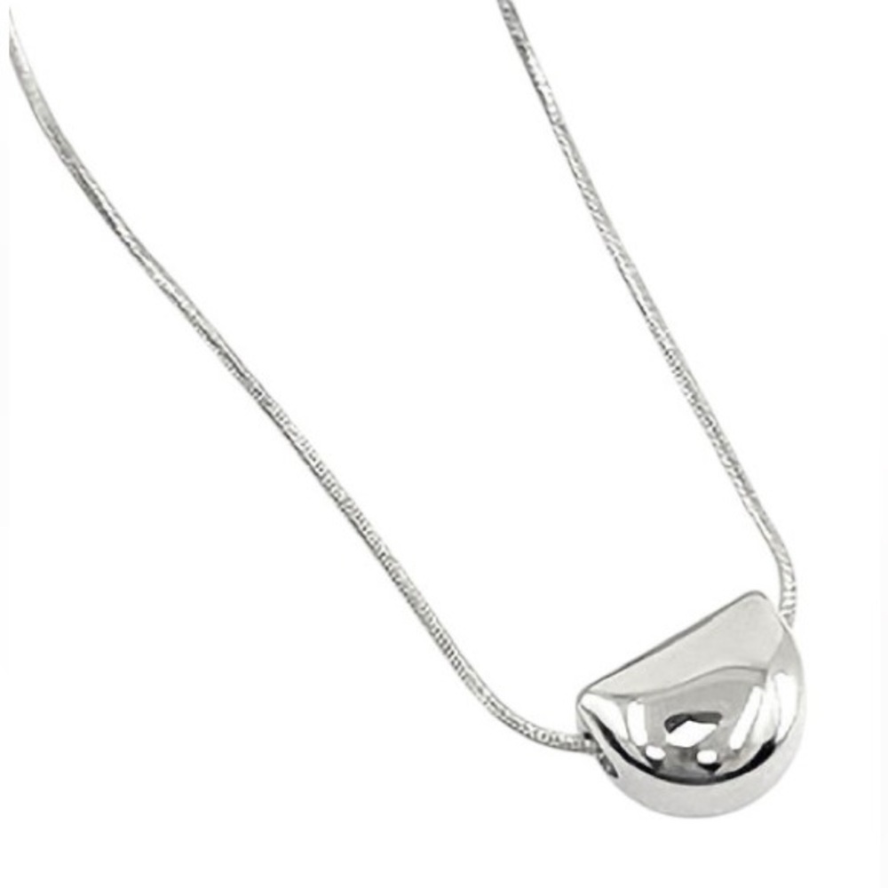 Silver Mini Half Moon Necklace (8015) - Picture 2 of 4